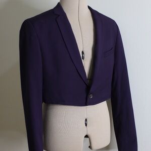 Stylish Purple Cropped Blazer
